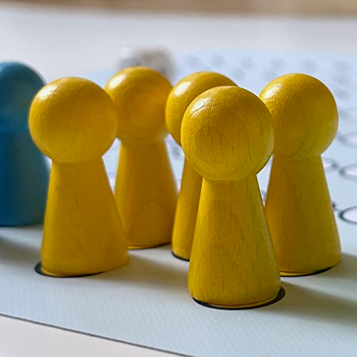 Spieltz große Spielfiguren aus Holz, Halmakegel 19x40 mm, für Brettspiele, farblich gemischt, verschiedene Sets verfügbar