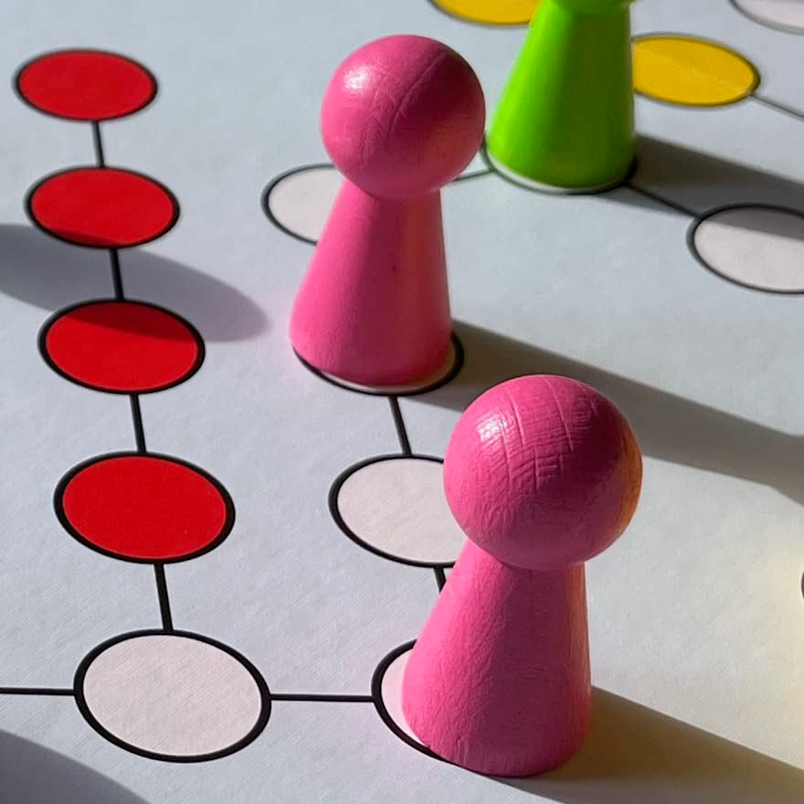 Spieltz große Spielfiguren aus Holz, Halmakegel 19x40 mm, für Brettspiele, farblich gemischt, verschiedene Sets verfügbar