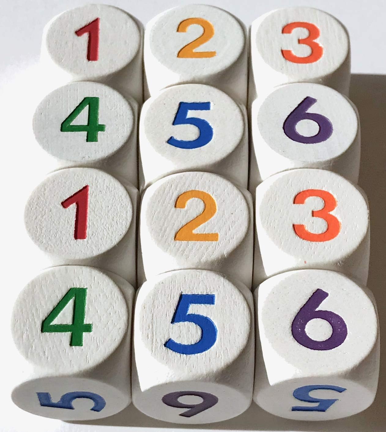 Spieltz Würfel - Zahlenwürfel 1-6, 16 mm aus Holz, viele Farben verfügbar