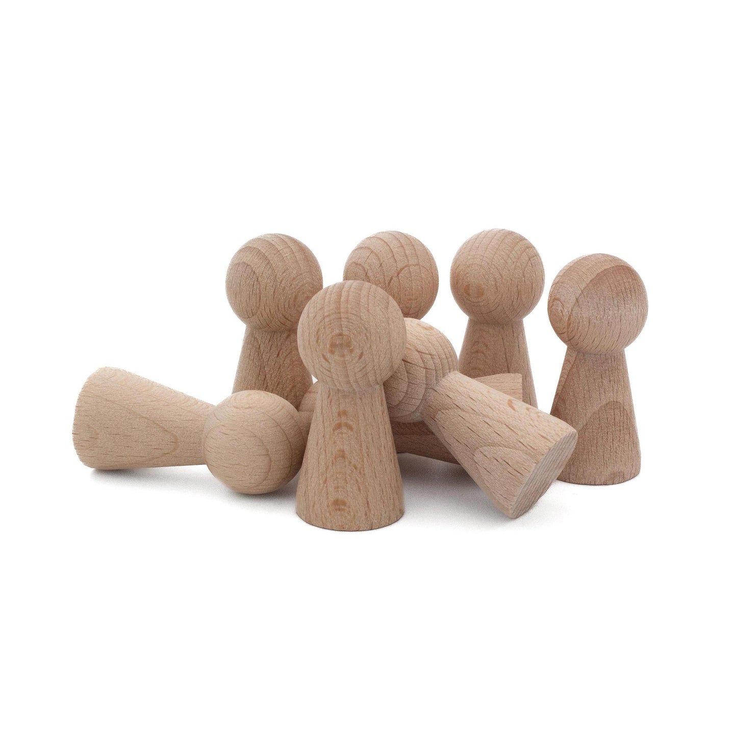 Spieltz Halmakegel groß, 19/40 mm, aus Holz, roh / unlackiert
