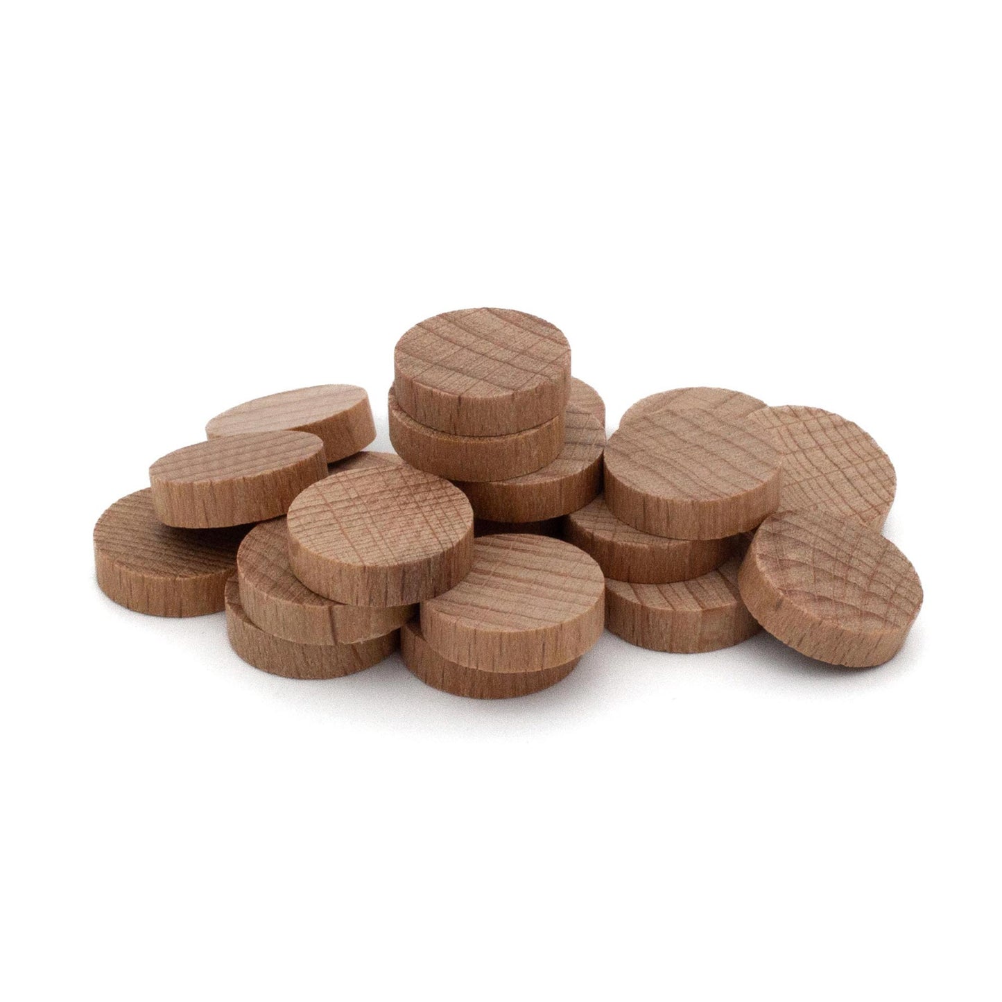 Spieltz Scheiben / Chips klein, 15/4 mm, aus Holz, roh / unlackiert