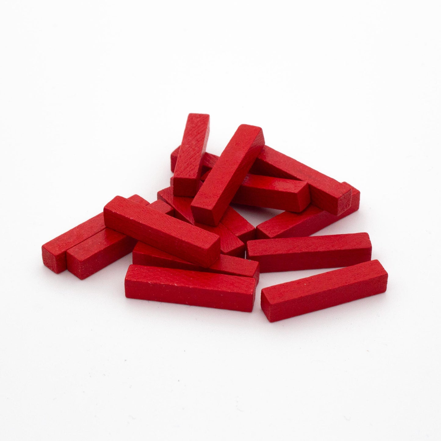 Spieltz Vierkantstäbchen 5x5x25 mm aus Holz, viele Farben verfügbar