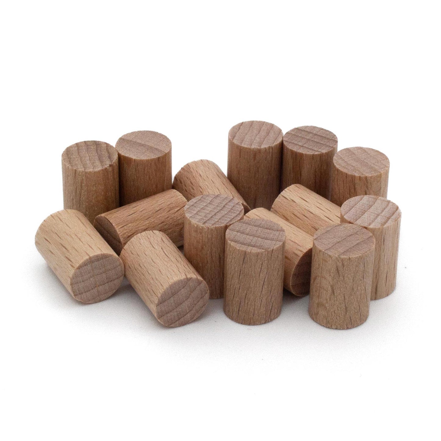 Spieltz Spielsteine Zylinder 10x15 mm, aus Holz, roh / unlackiert