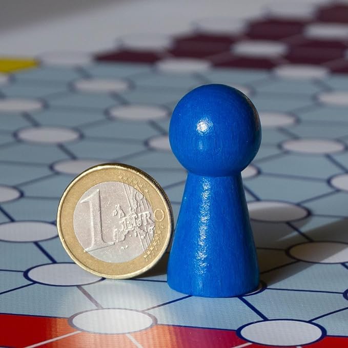 Spieltz Spielmaterial-Set für Ludo groß: Halmakegel 19/40 mm, Würfel 20 mm