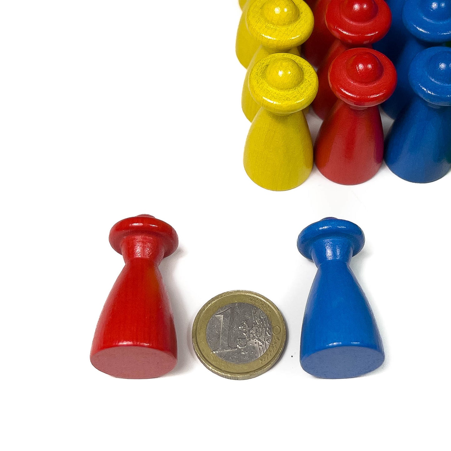 Spieltz große Spielfiguren aus Holz, Personen mit Hut, 4 cm hoch (20x40 mm), Sets - farblich gemischt