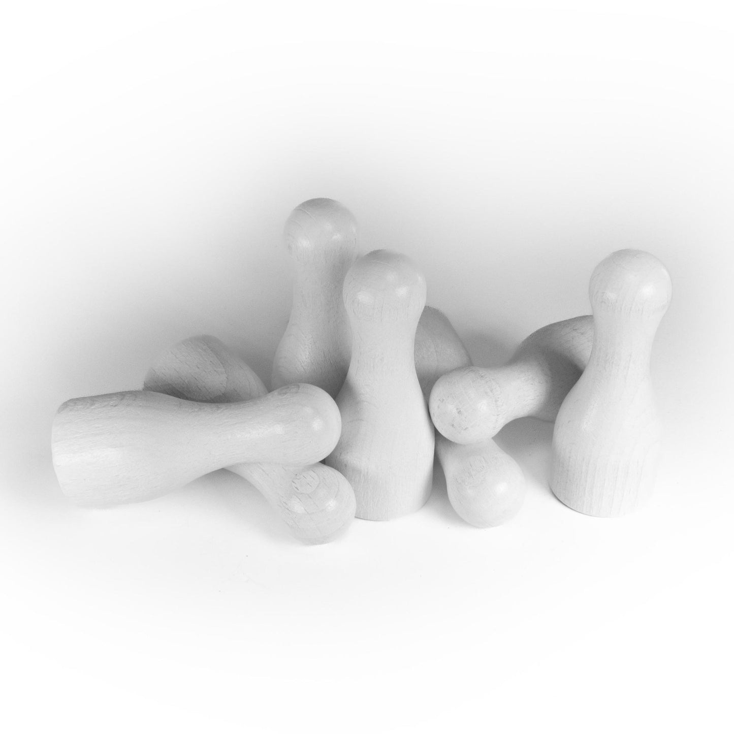 Spieltz Spielfiguren - Halmakegel / Flaschenkegel XL, 6 cm hoch (25/60 mm), aus Holz, viele Farben verfügbar