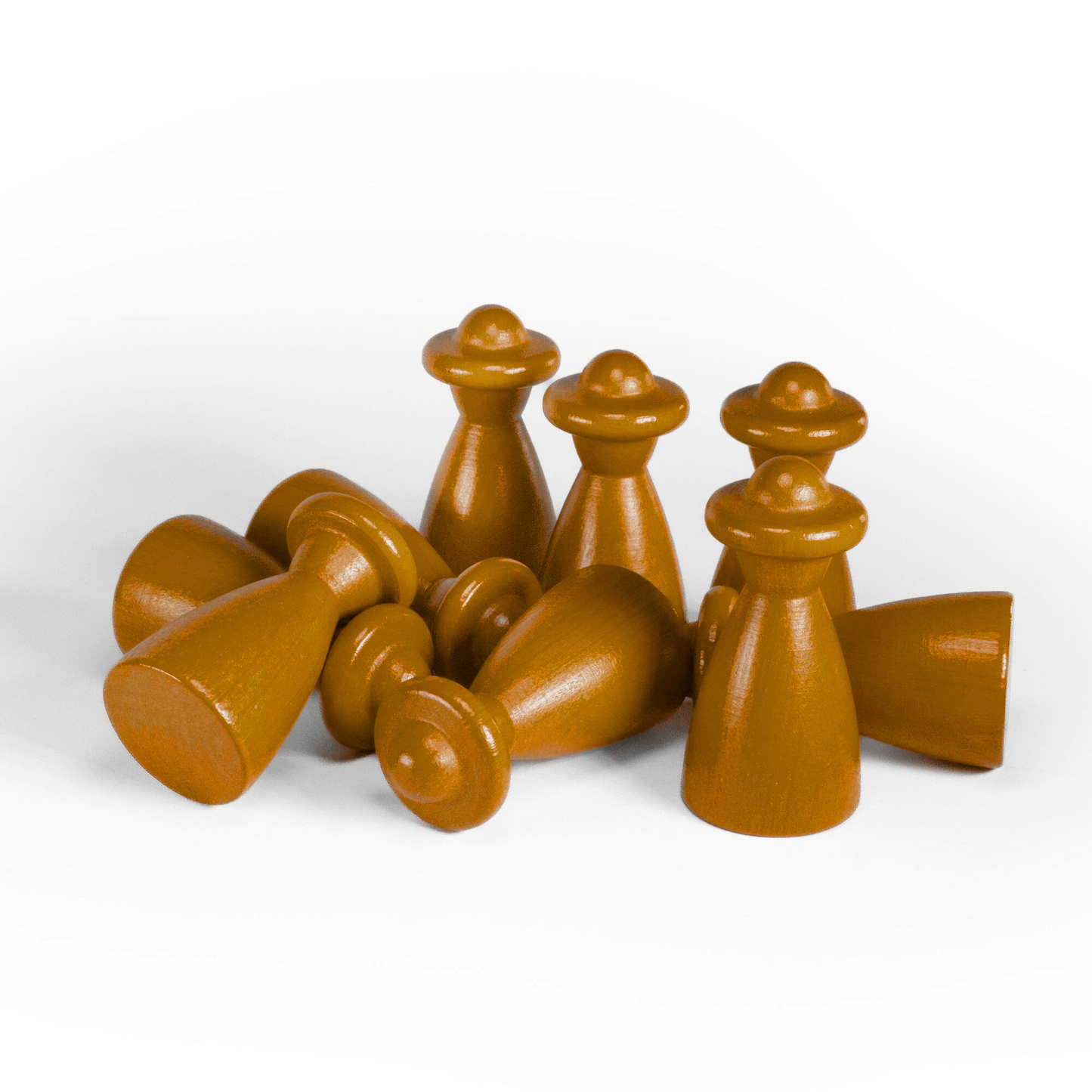 Spieltz Spielfiguren - große Halmakegel / Personen mit Hut, 4cm hoch (20x40 mm), aus Holz, viele Farben verfügbar
