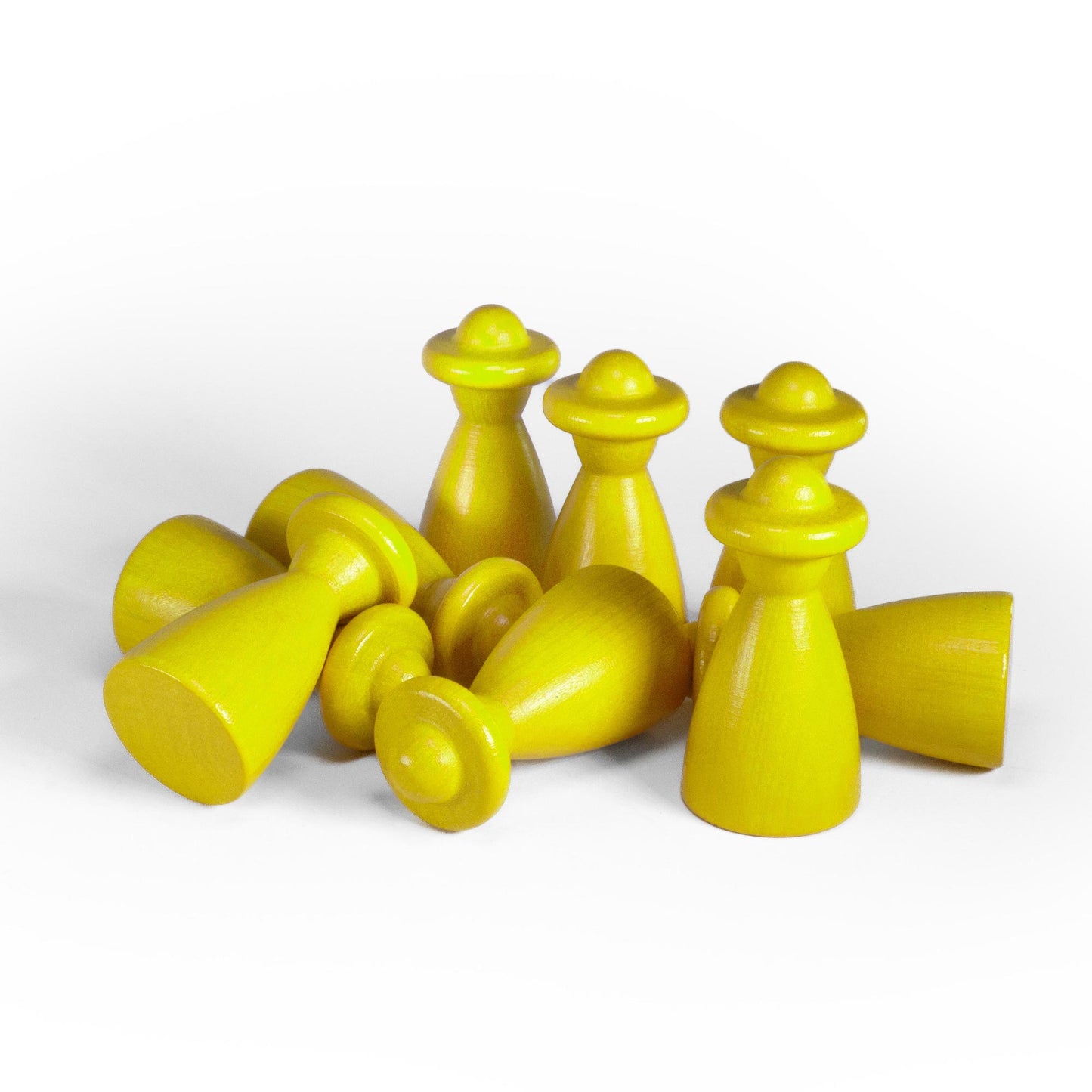 Spieltz Spielfiguren - große Halmakegel / Personen mit Hut, 4cm hoch (20x40 mm), aus Holz, viele Farben verfügbar