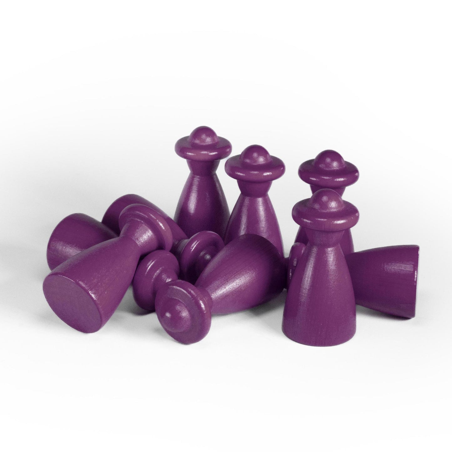 Spieltz Spielfiguren - große Halmakegel / Personen mit Hut, 4cm hoch (20x40 mm), aus Holz, viele Farben verfügbar