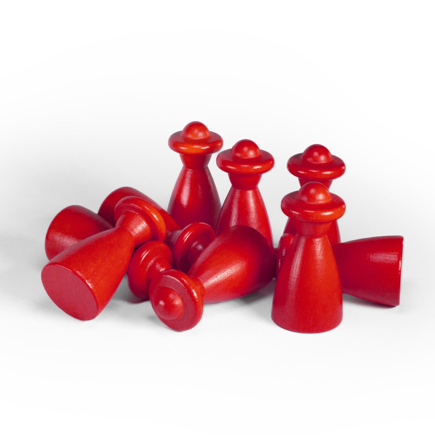 Spieltz Spielfiguren - große Halmakegel / Personen mit Hut, 4cm hoch (20x40 mm), aus Holz, viele Farben verfügbar