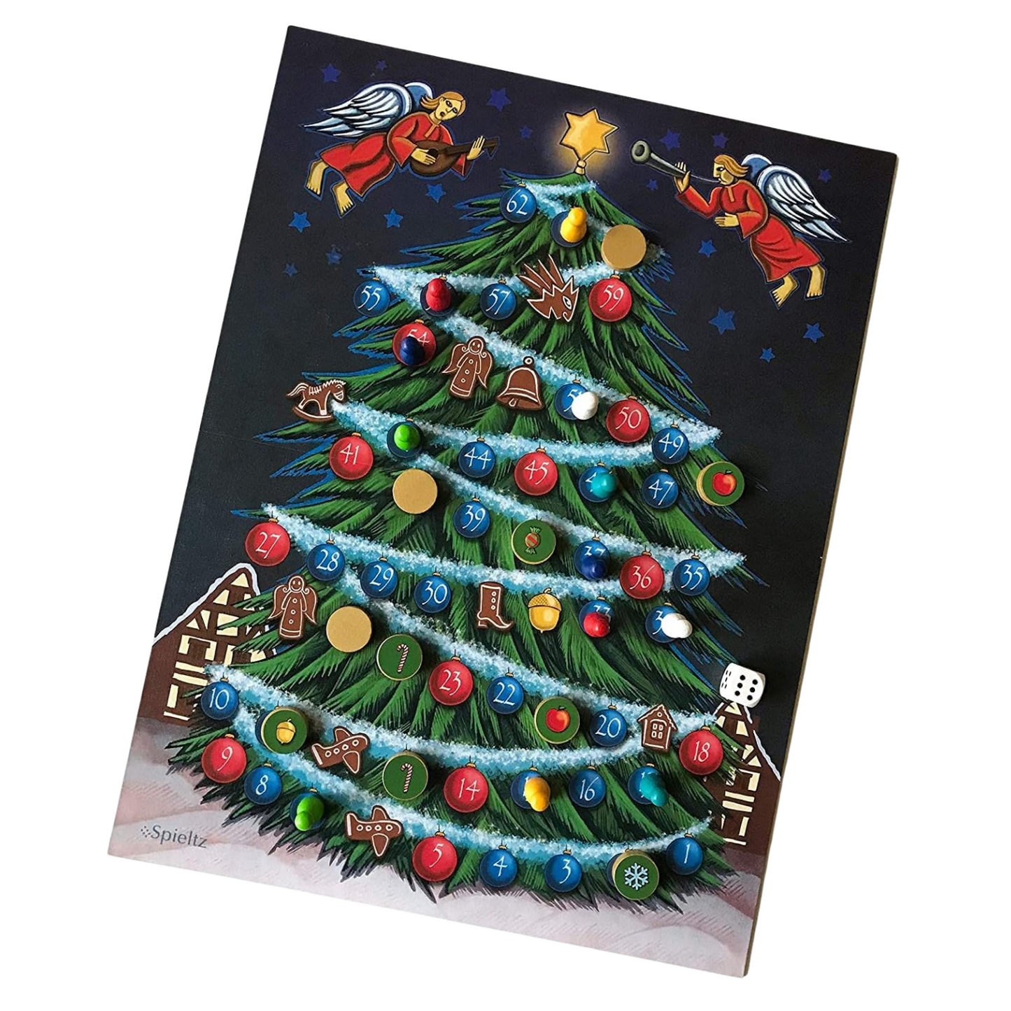 Spieltz Brettspiel O Tannenbaum, lustiges Weihnachtsspiel für die ganze Familie