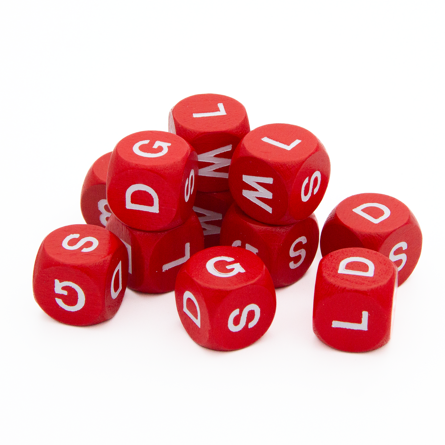 Spieltz Würfel - Buchstabenwürfel 16 mm aus Holz, verschiedene Kombinationen verfügbar